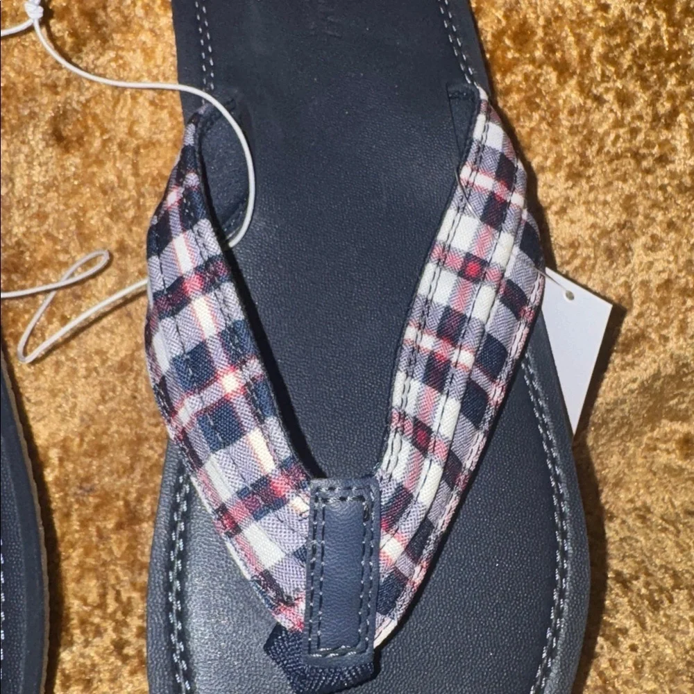 Sonoma Goods For Life Colson men's Plaid thong Summer sandals XL 12/13
